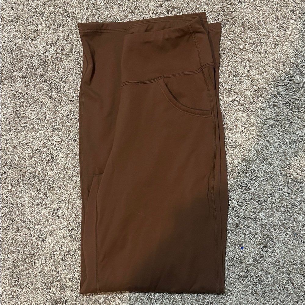 High-Waist Chocolate Brown Active Leggings